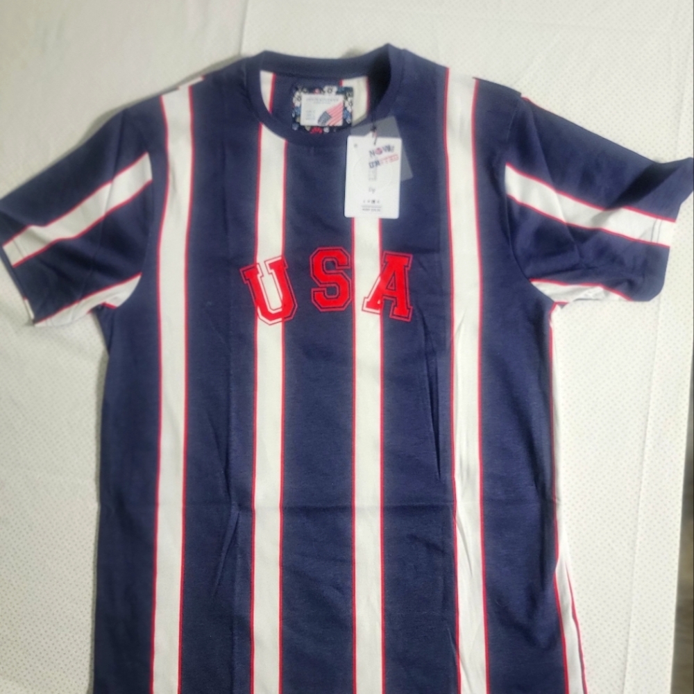 Denim & Flower Ricky Singh Red White & Blue USA Short Sleeve Shirt